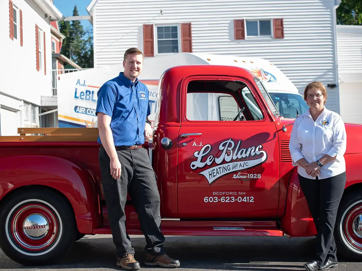 The LeBlanc family, fourth-generation owners of A.J. LeBlanc Heating in Bedford, NH