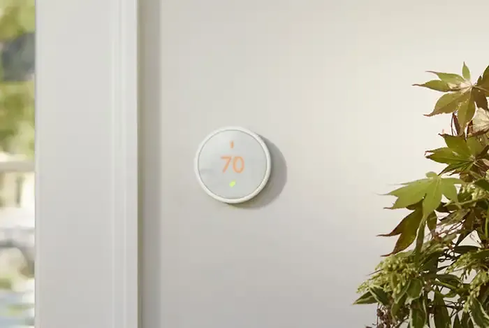 Google Nest Thermostat (E model) installed by A.J. LeBlanc Heating in a Southern NH home