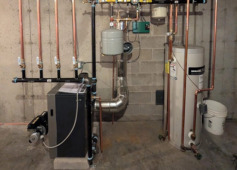 Saint Roch oil boiler installed by A.J. LeBlanc Heating