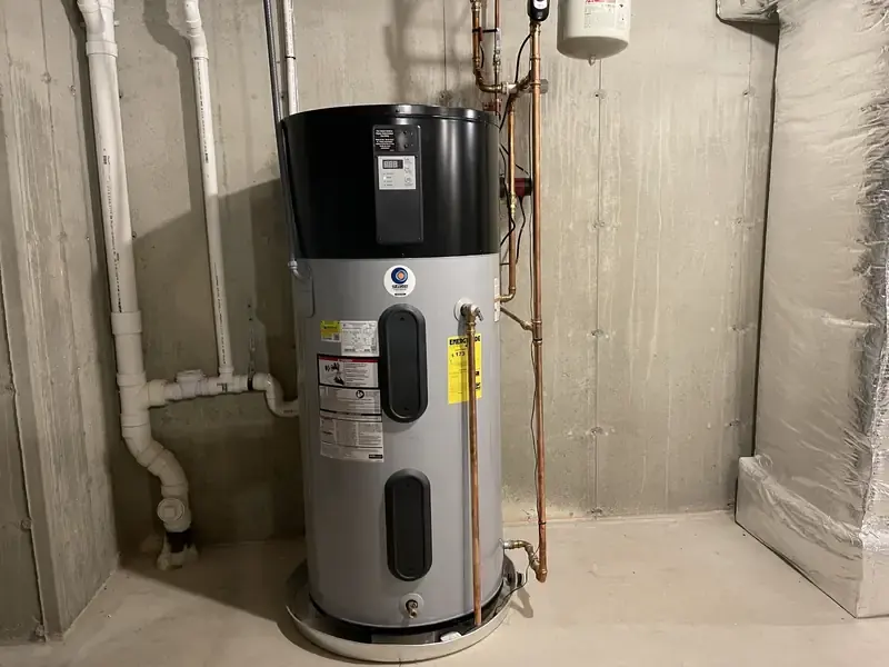 State hybrid heat pump water heater installation, Southern NH