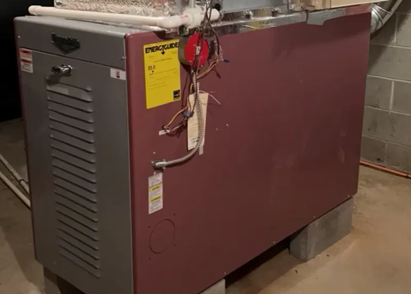Thermopride oil furnace installation in NH